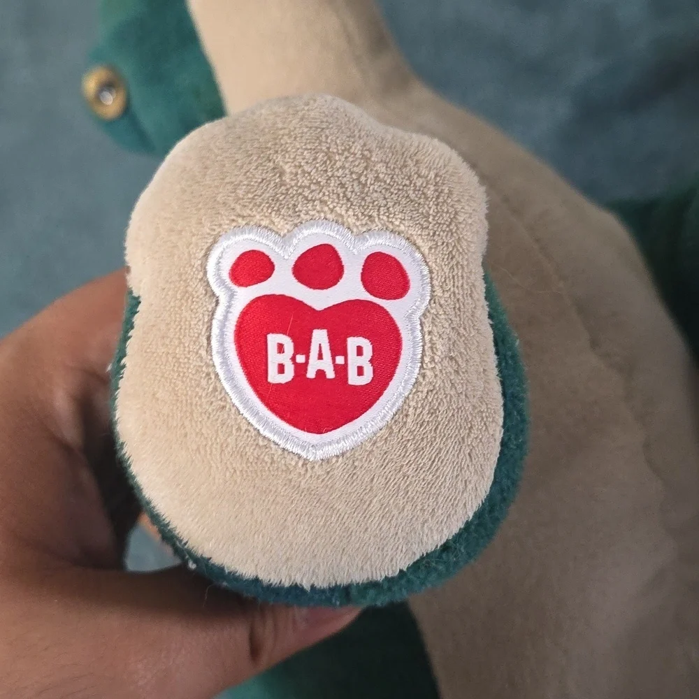 Build-A-Bear Green and Orange Dinosaur Plush Well Used